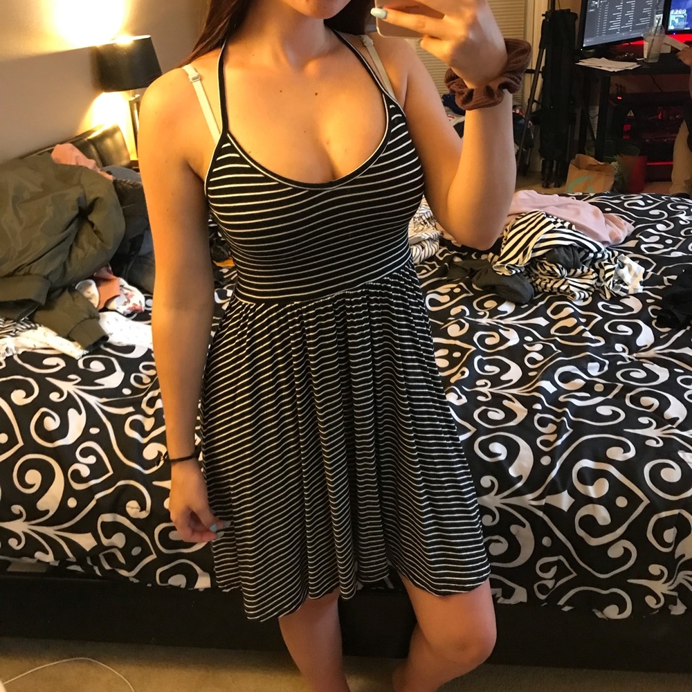 Stripe skater dress